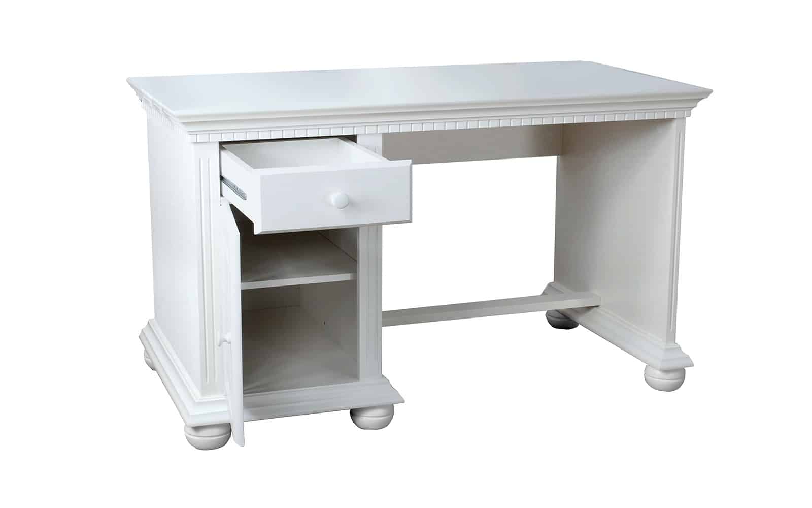 Birou Celia, Lemn Masiv, 120x65x80 cm, Alb