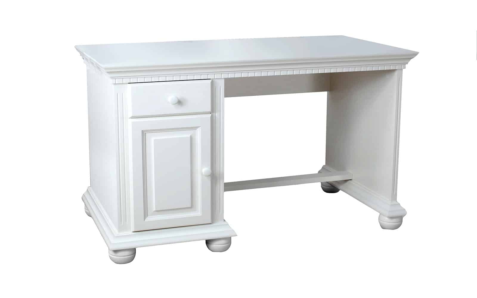 Birou Celia, Lemn Masiv, 120x65x80 cm, Alb