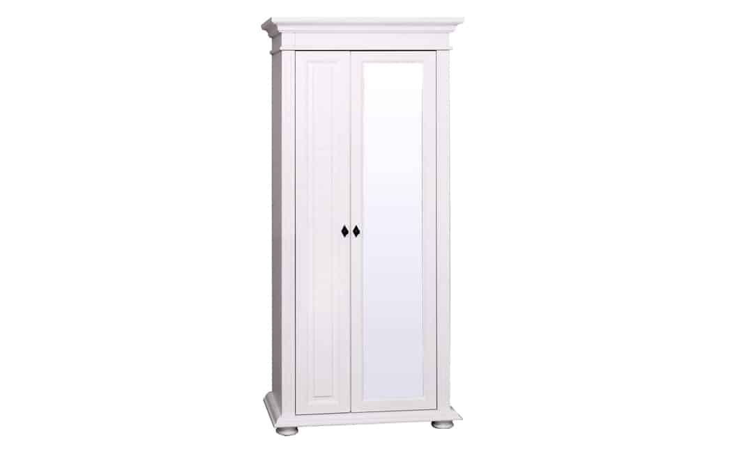 Dulap cu oglindă Ariana, Lemn Masiv, 87x41x200, Alb