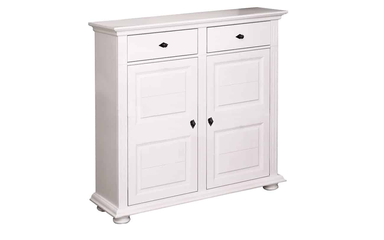 Dulap Pantofi Ariana, Lemn Masiv, 115x37,5x115 cm, Alb