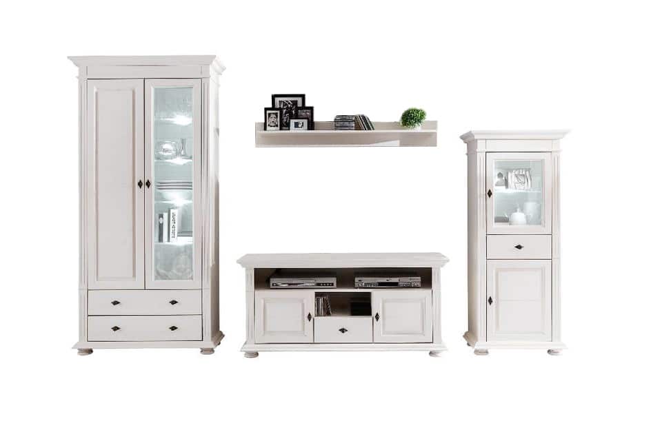 Set Living Ariana, Lemn Masiv, Alb
