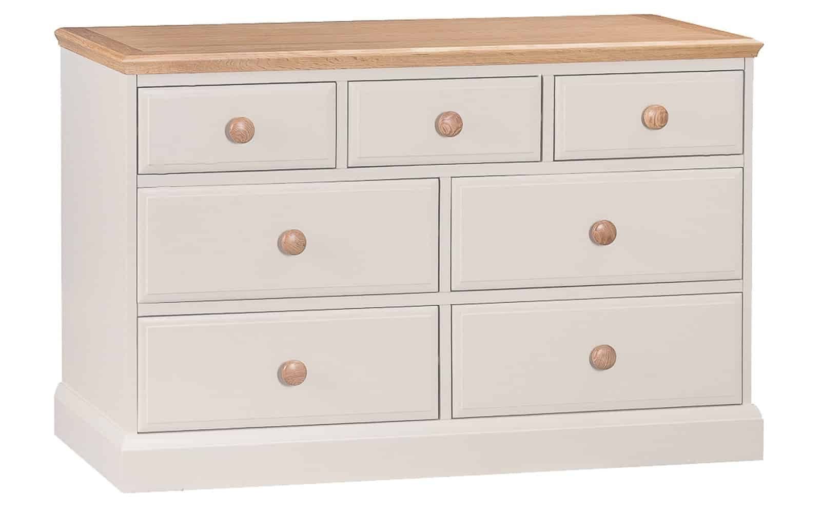 Comoda Sussane, Lemn Masiv, 122x41x76cm, Gri/Natur