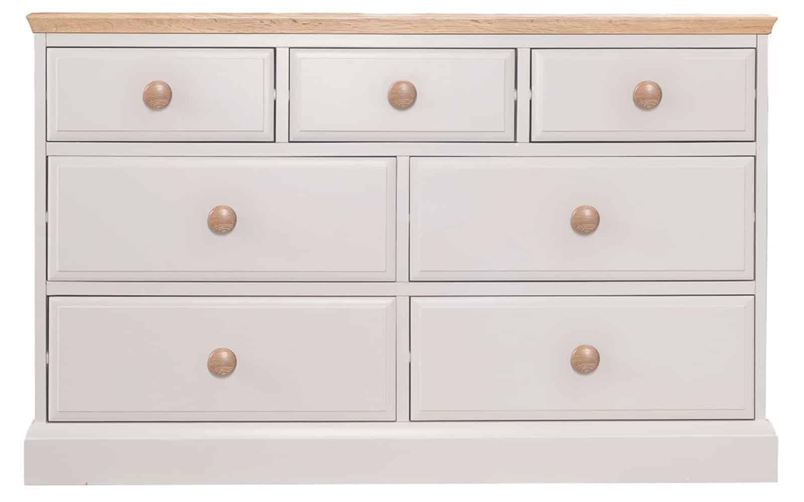 Comoda Sussane, Lemn Masiv, 122x41x76cm, Gri/Natur