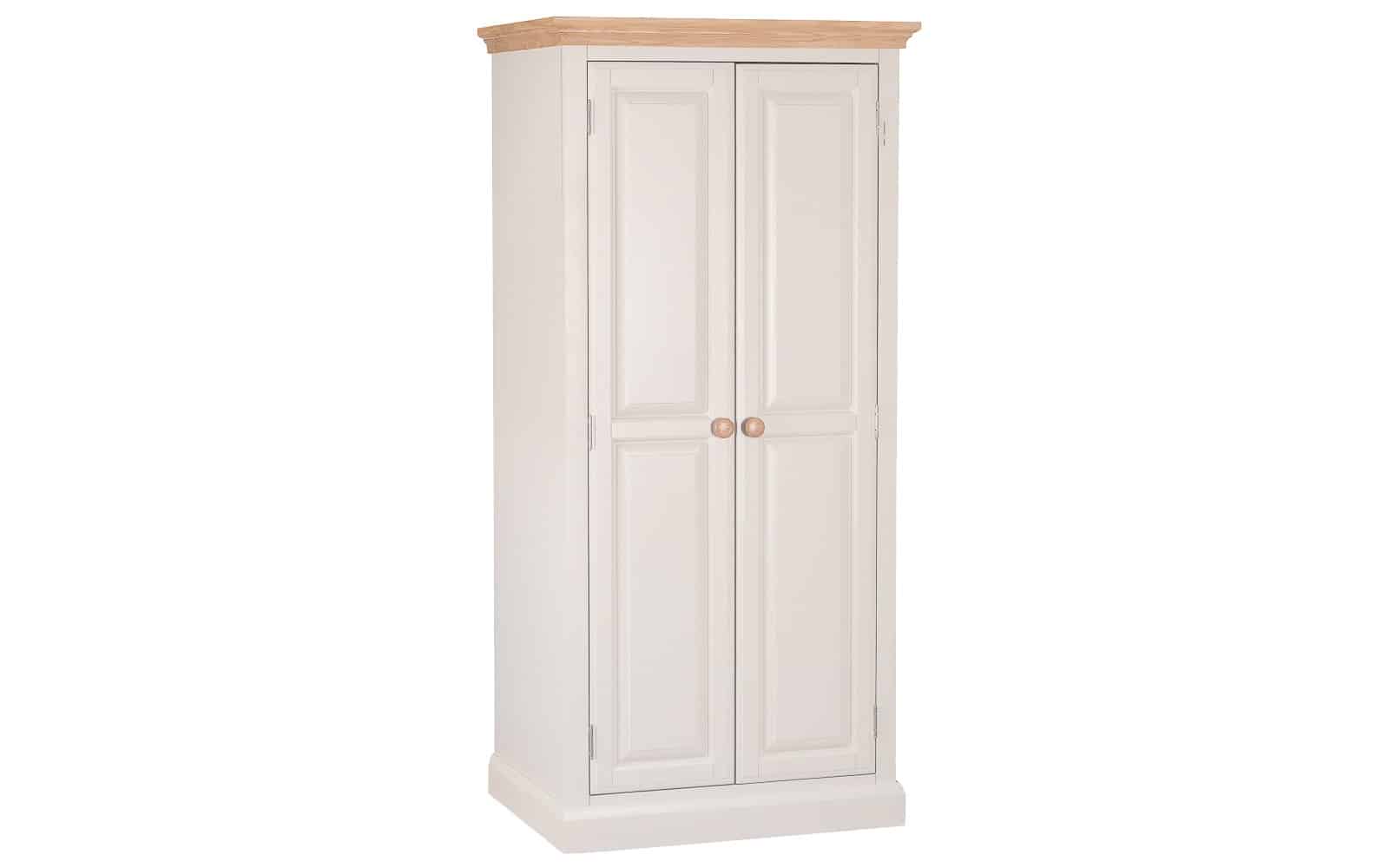 Dulap Sussane, Lemn Masiv, 86x58x200cm, Gri/Natur