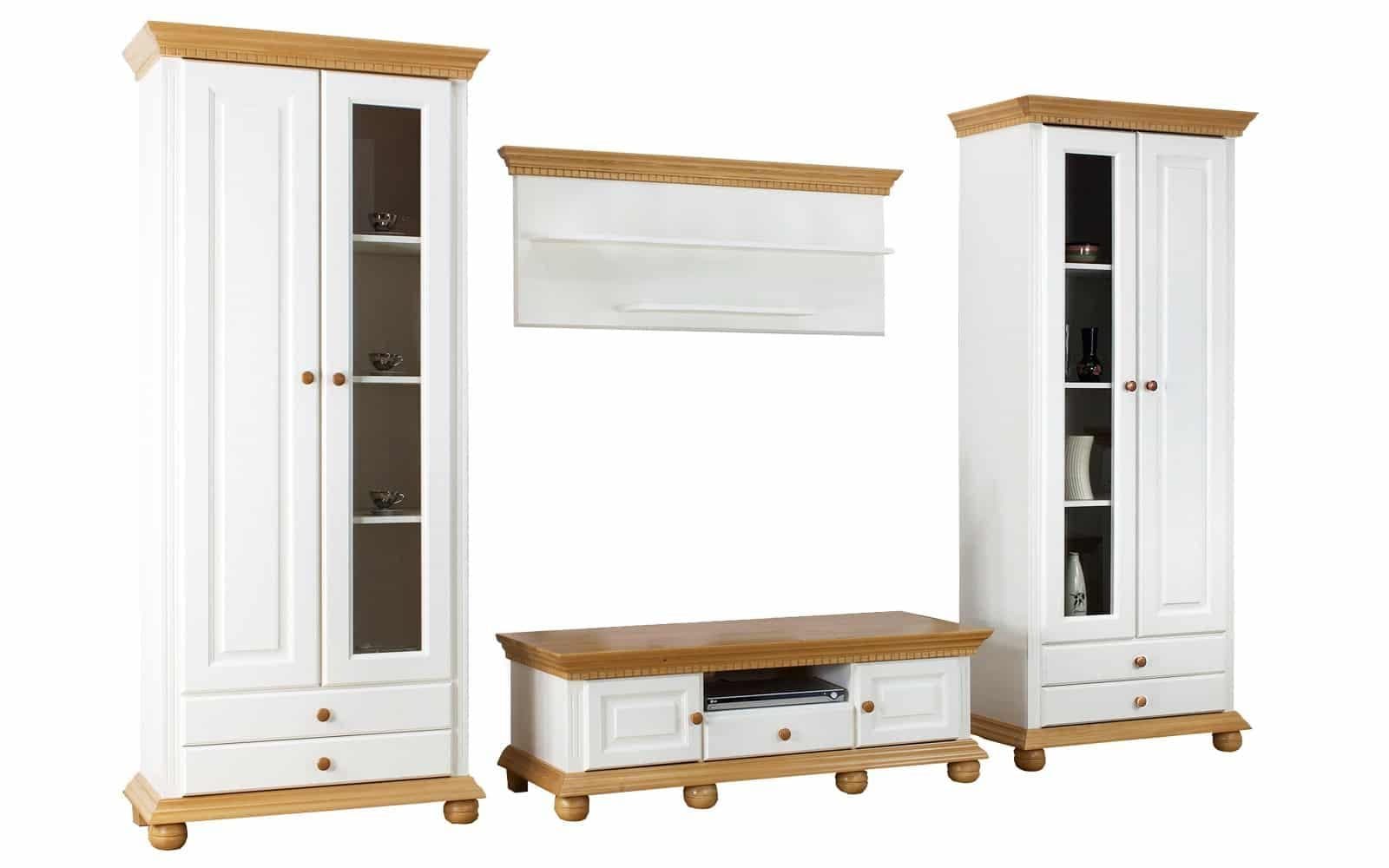 Set Living Margaret, Lemn Masiv, Model A, Alb/Natur