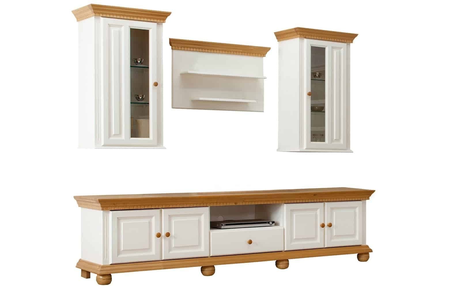 Set Living Margaret, Lemn Masiv, Model B, Alb/Natur