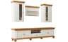 Set Living Margaret, Lemn Masiv, Model B, Alb/Natur