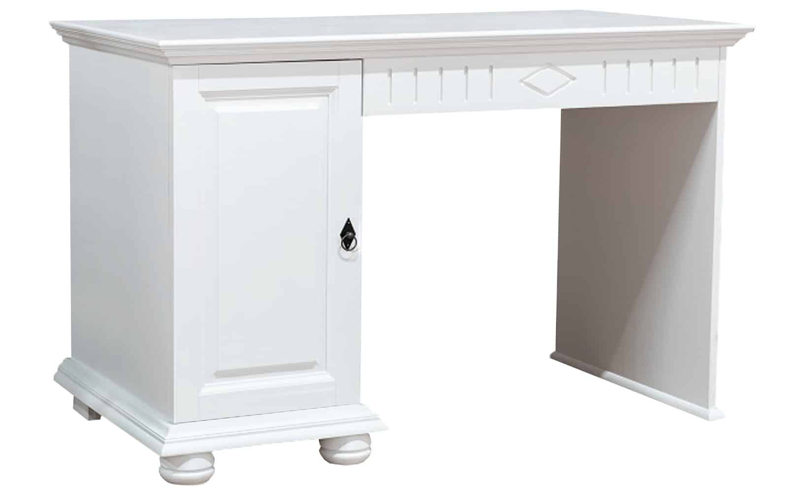 Birou Natalie, Lemn Masiv, 120x60x75cm, Alb