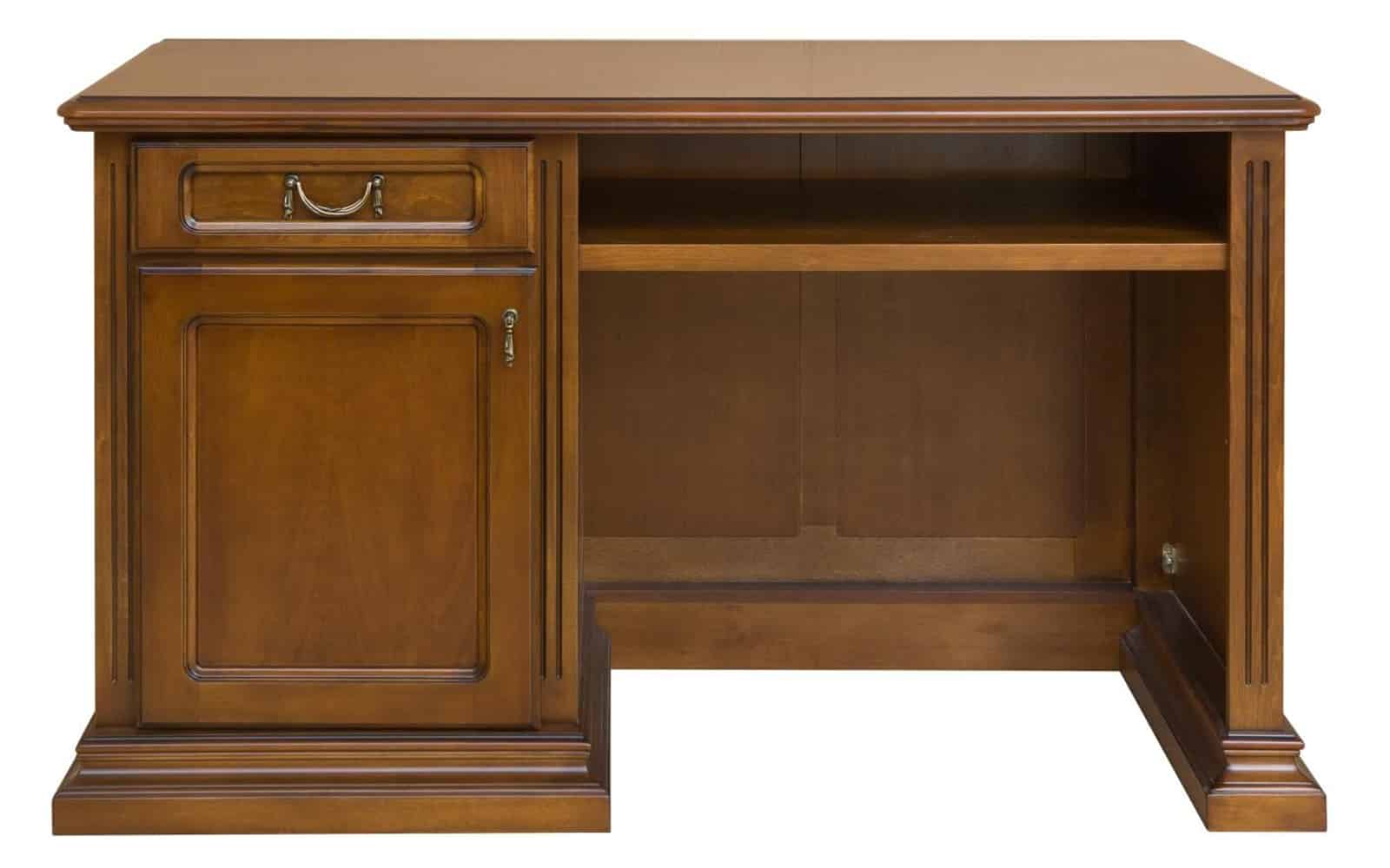 Birou Valerio, 140x75x81cm, Lemn Masiv, Nuc