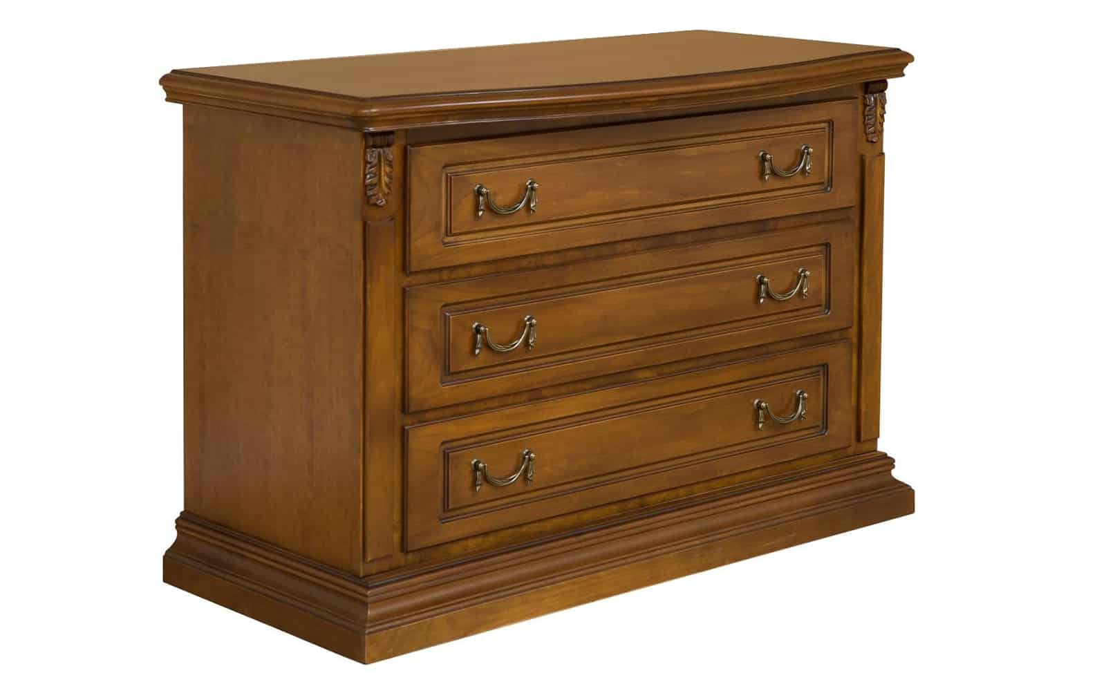 Comoda 3 sertare Bernhard, 118x55x78,5 cm, Lemn Masiv