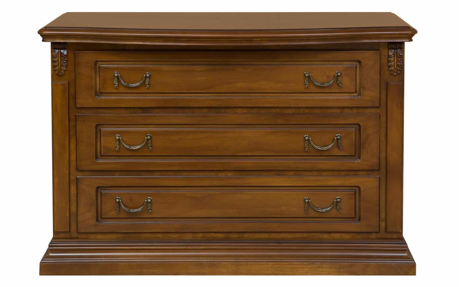 Comoda 3 sertare Bernhard, 118x55x78,5 cm, Lemn Masiv