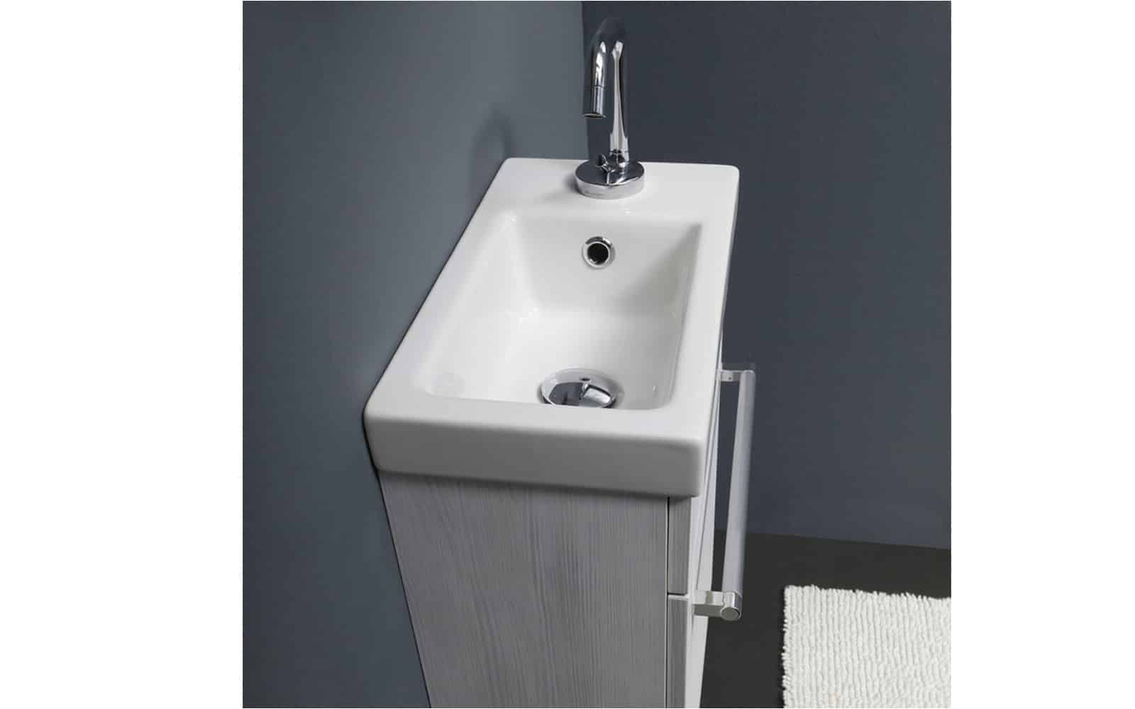 Set Mobilier Baie Piccolo - Alb Texturat