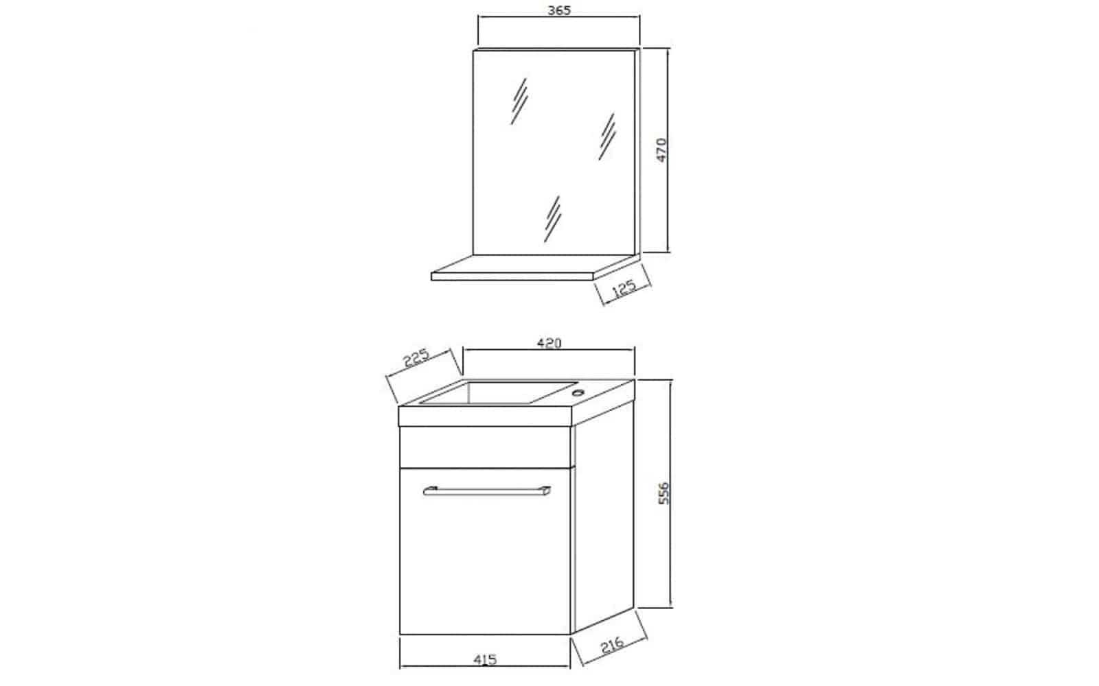 Set Mobilier Baie Piccolo, Natur Texturat din lemn masiv