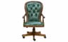 Scaun Rotativ Valerio, Lemn Masiv, Tapiterie Piele, 77 x 62 x 105 cm