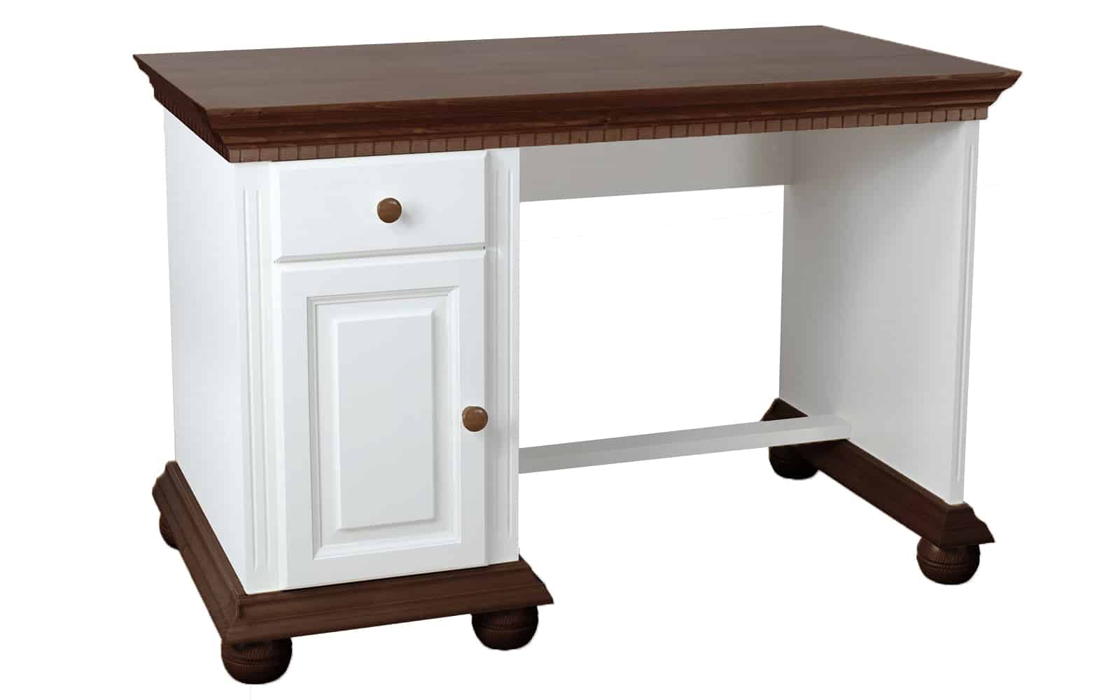 Birou Celia, Lemn Masiv, 120x65x80, Alb/Nuc