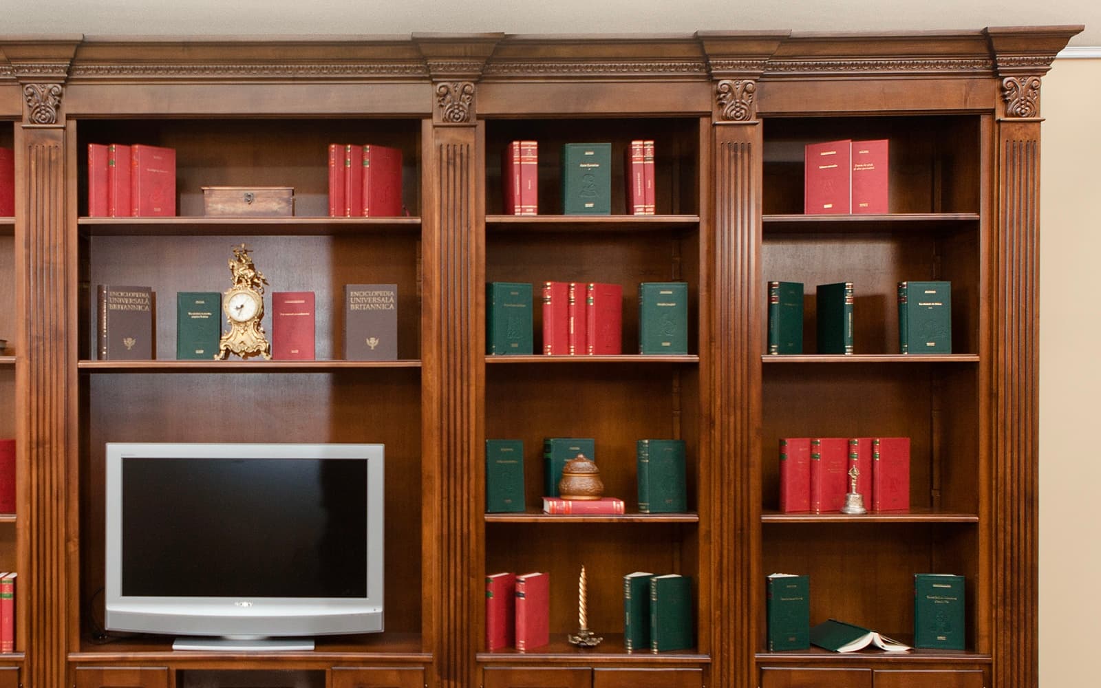 biblioteca lemn masiv