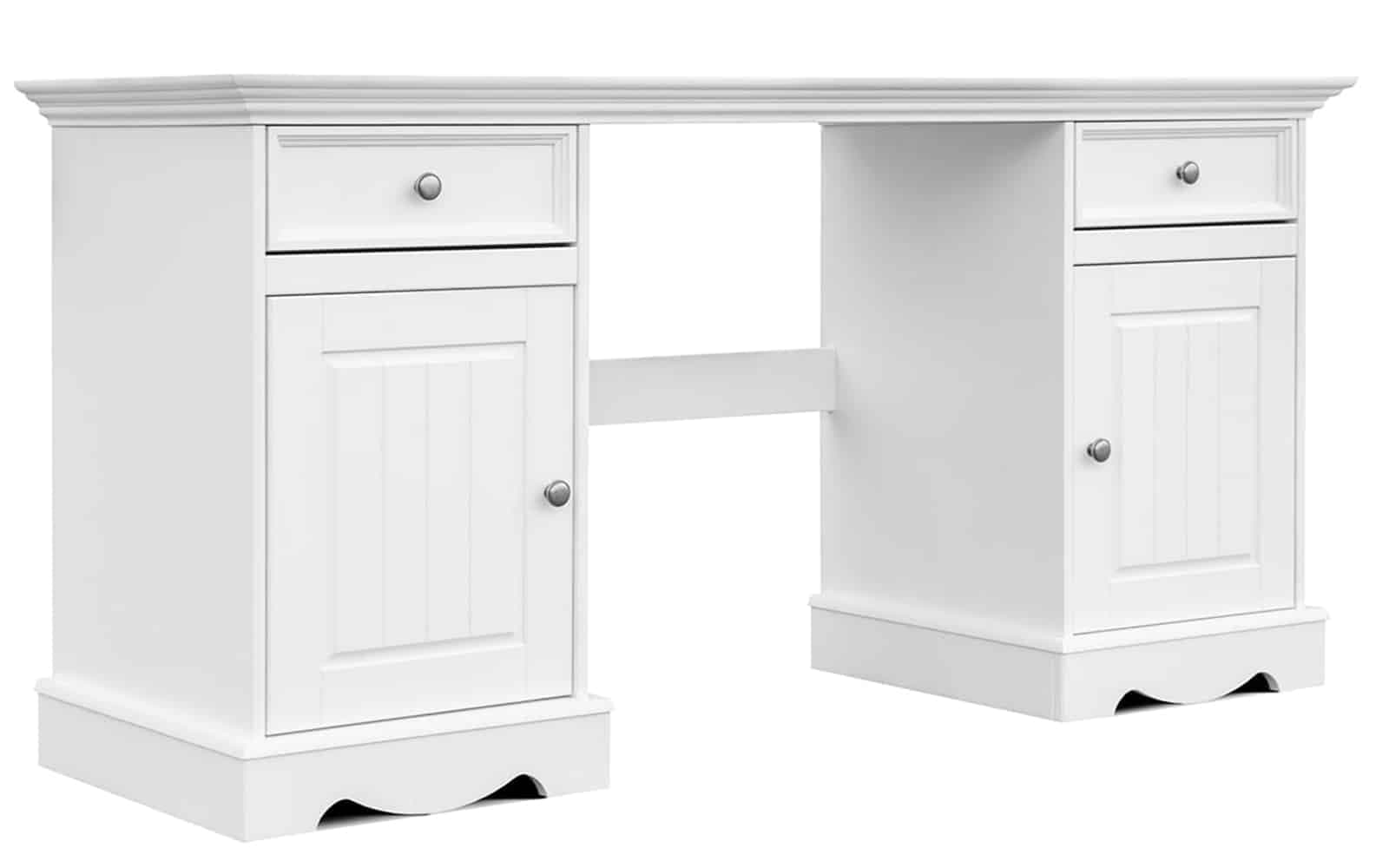 Birou Linea, Lemn Masiv, 155x54x77cm, Alb