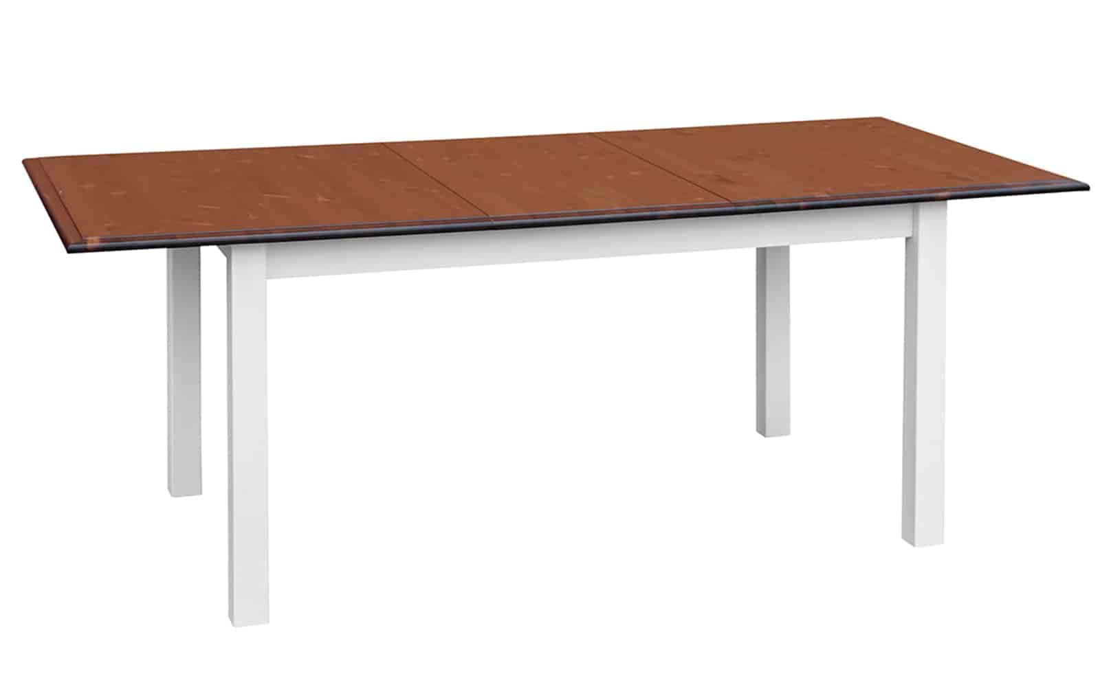 Masă Extensibilă Linea, Lemn Masiv, 150/197x93cm, Alb-Nuc