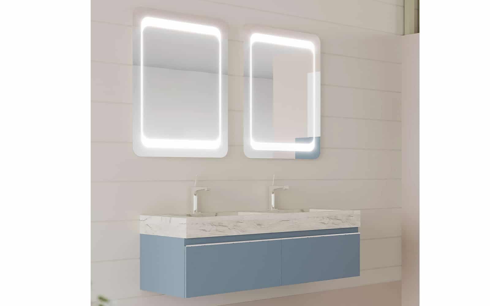 Set Mobilier Baie Suspendat Giulia, Lavoar Dublu
