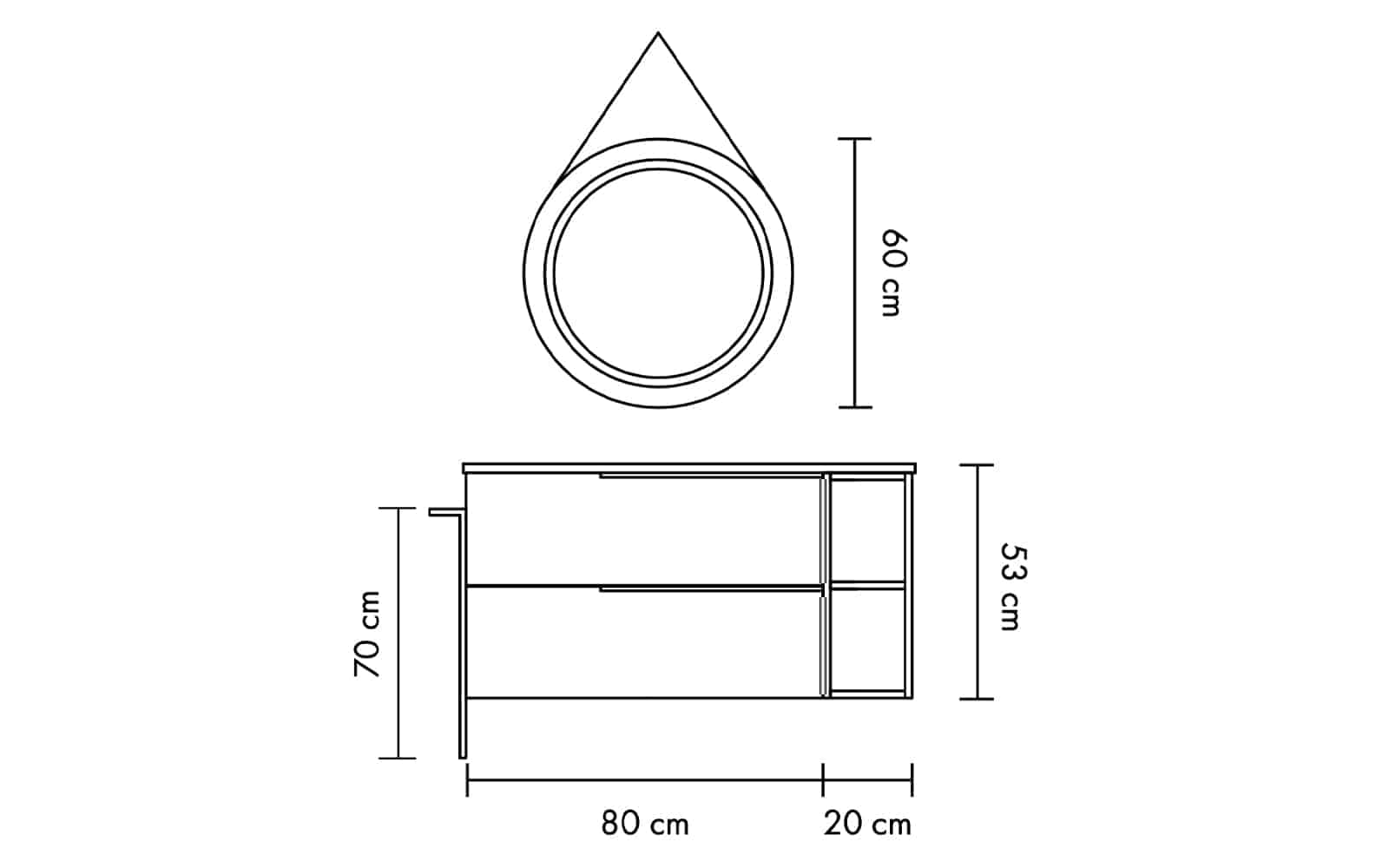Set Mobilier Baie Suspendat Marco, Negru texturat (fara oglinda)