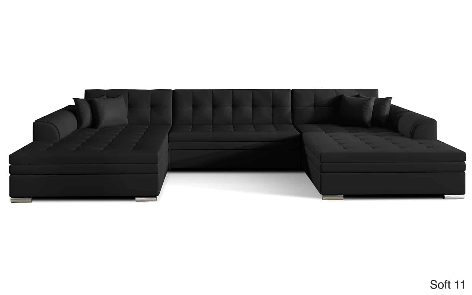 Colțar Formă U, Extensibil Leyton, 355x165cm, Personalizabil din lemn masiv