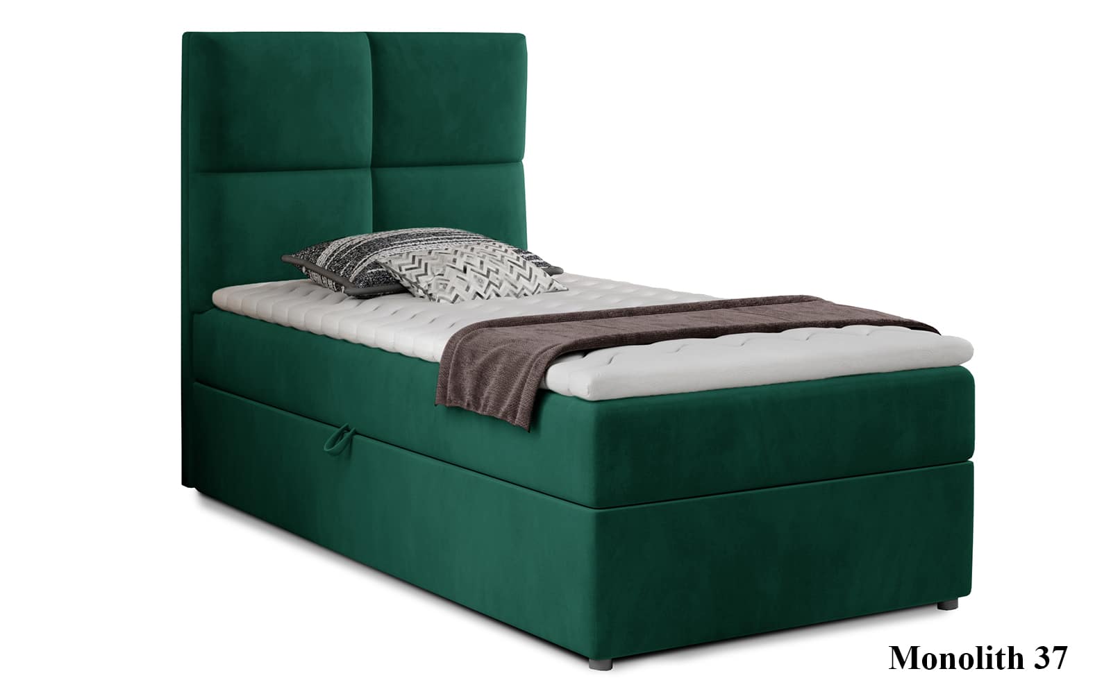 Pat Amarillo 90x200 cu Saltea, Topper, Ladă Depozitare, Personalizabil