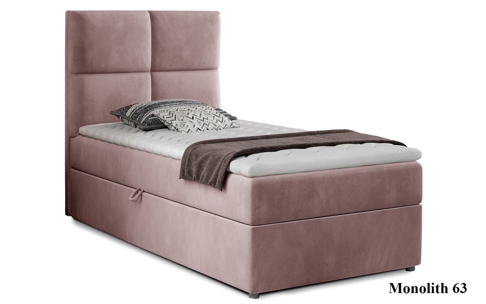 Pat Amarillo 90x200 cu Saltea, Topper, Ladă Depozitare, Personalizabil