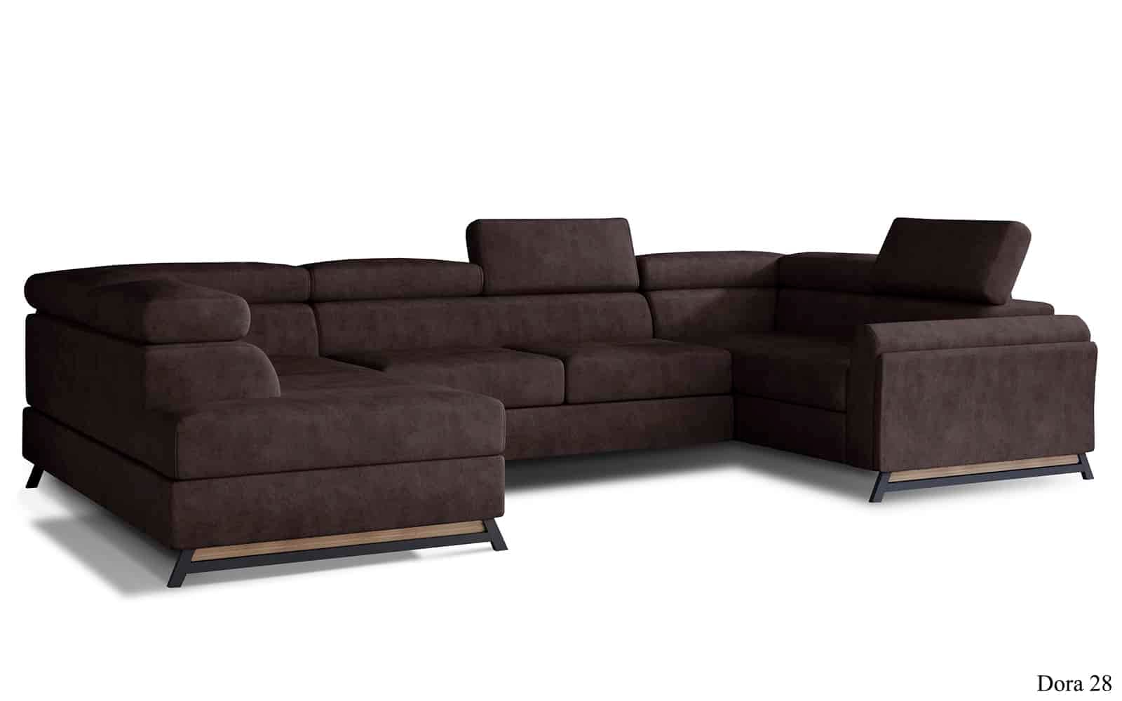 Colțar Formă U, Extensibil Amira, 330x190cm, Personalizabil din lemn masiv