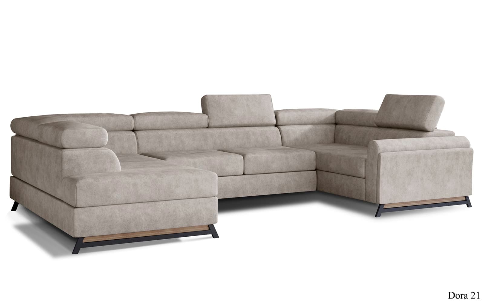 Colțar Formă U, Extensibil Amira, 330x190cm, Personalizabil din lemn masiv
