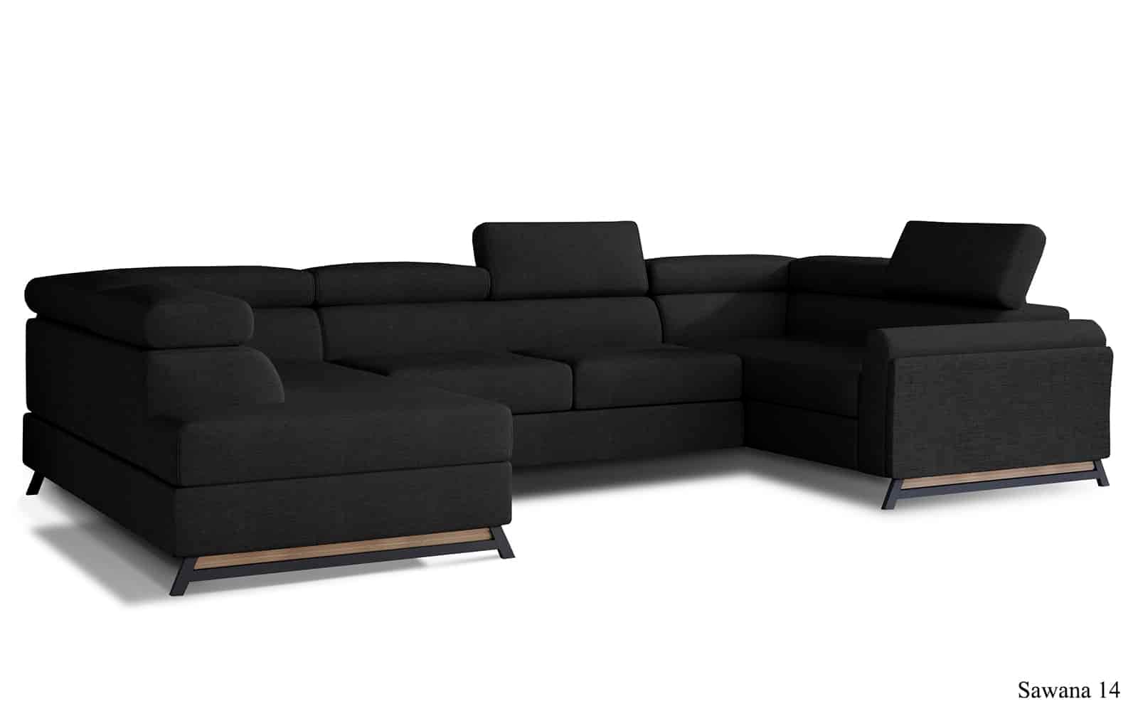 Colțar Formă U, Extensibil Amira, 330x190cm, Personalizabil din lemn masiv