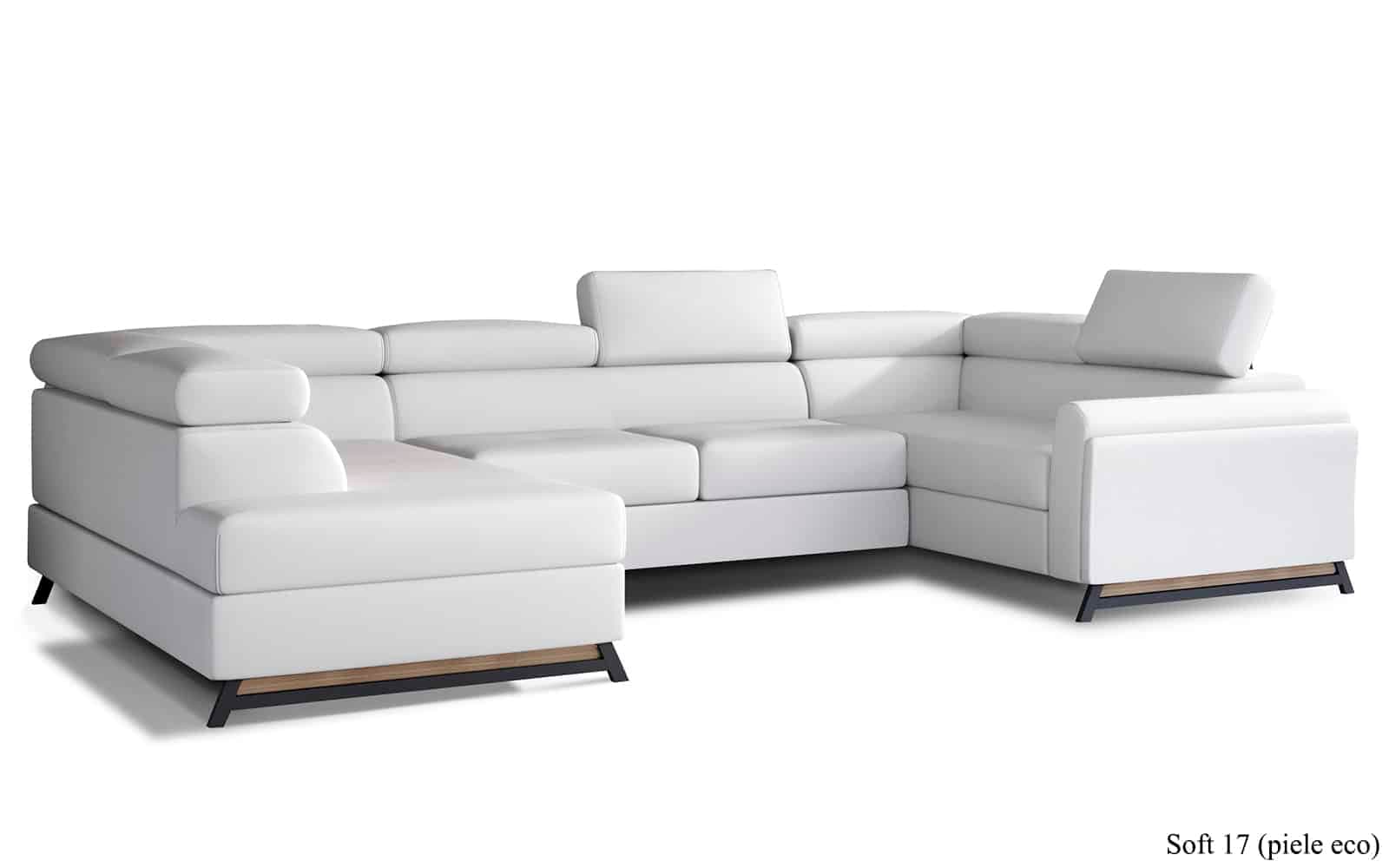 Colțar Formă U, Extensibil Amira, 330x190cm, Personalizabil din lemn masiv