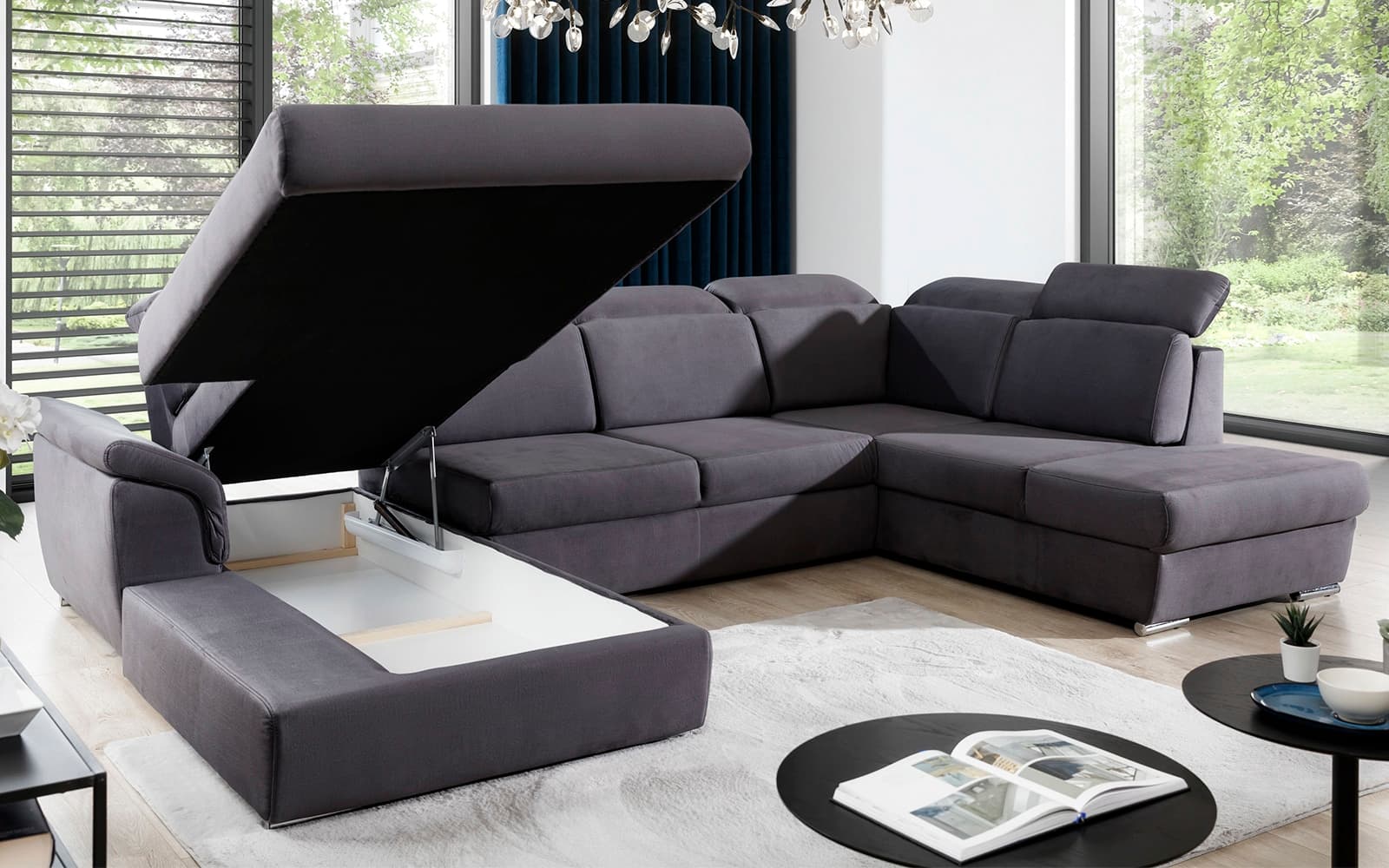 Colțar Formă U, Extensibil Erik, 330x210cm, Personalizabil