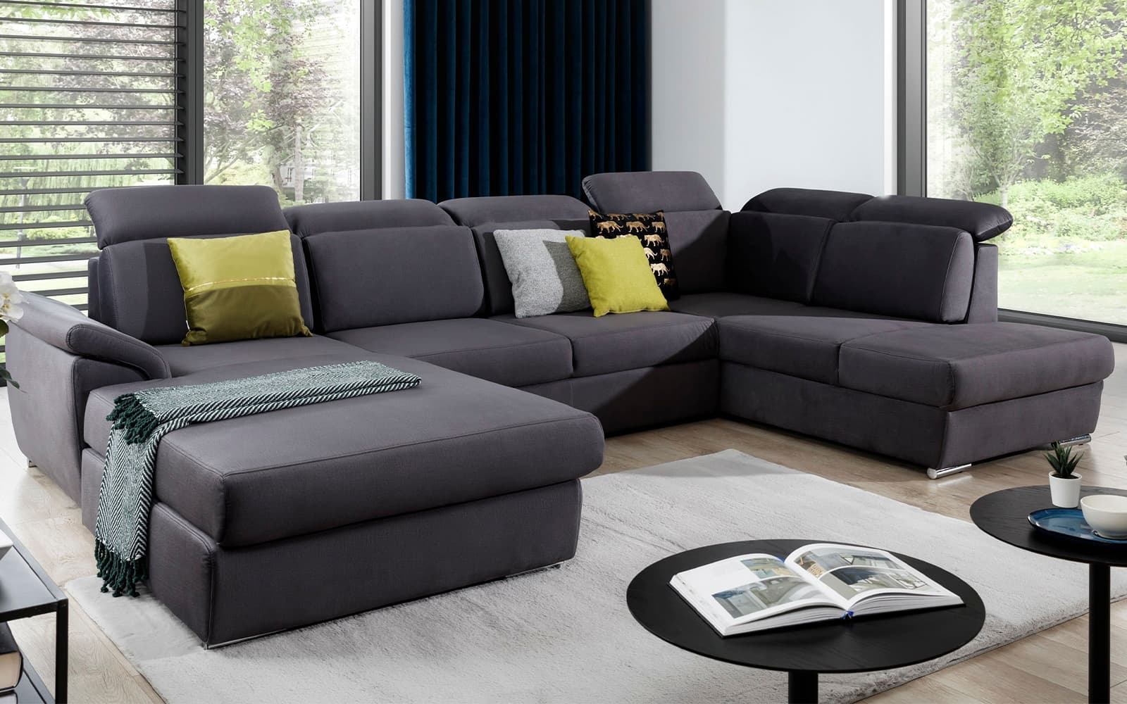 Colțar Formă U, Extensibil Erik, 330x210cm, Personalizabil