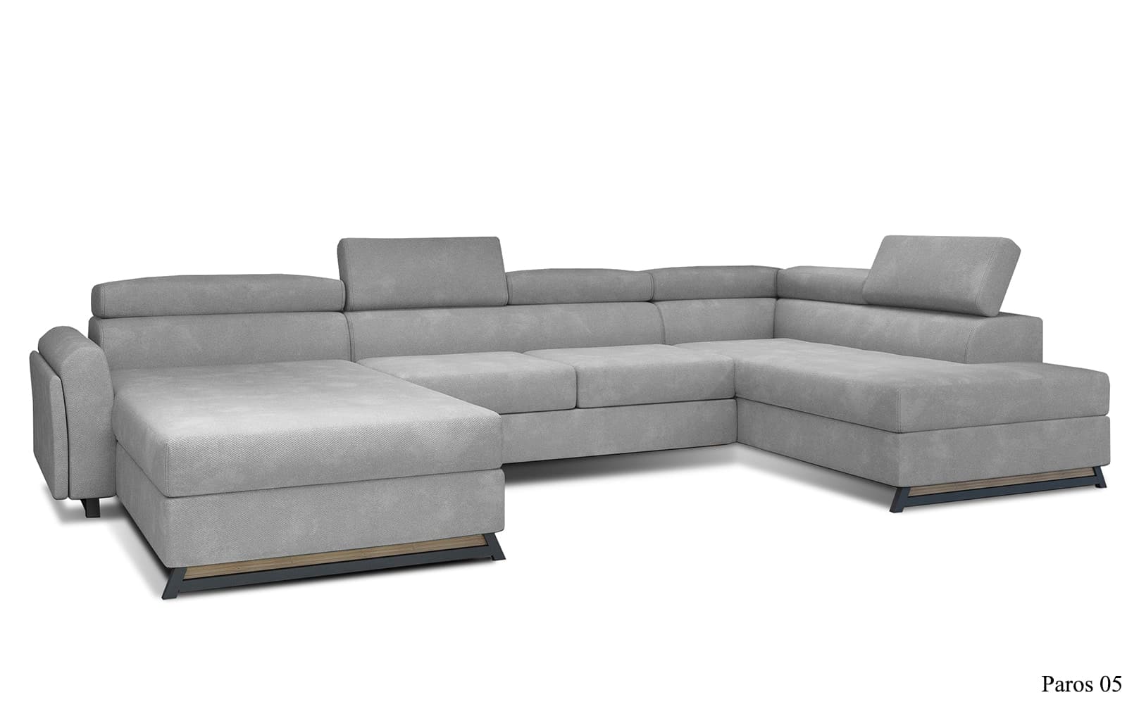 Colțar Formă U, Extensibil Joy, 370x190cm, Personalizabil din lemn masiv