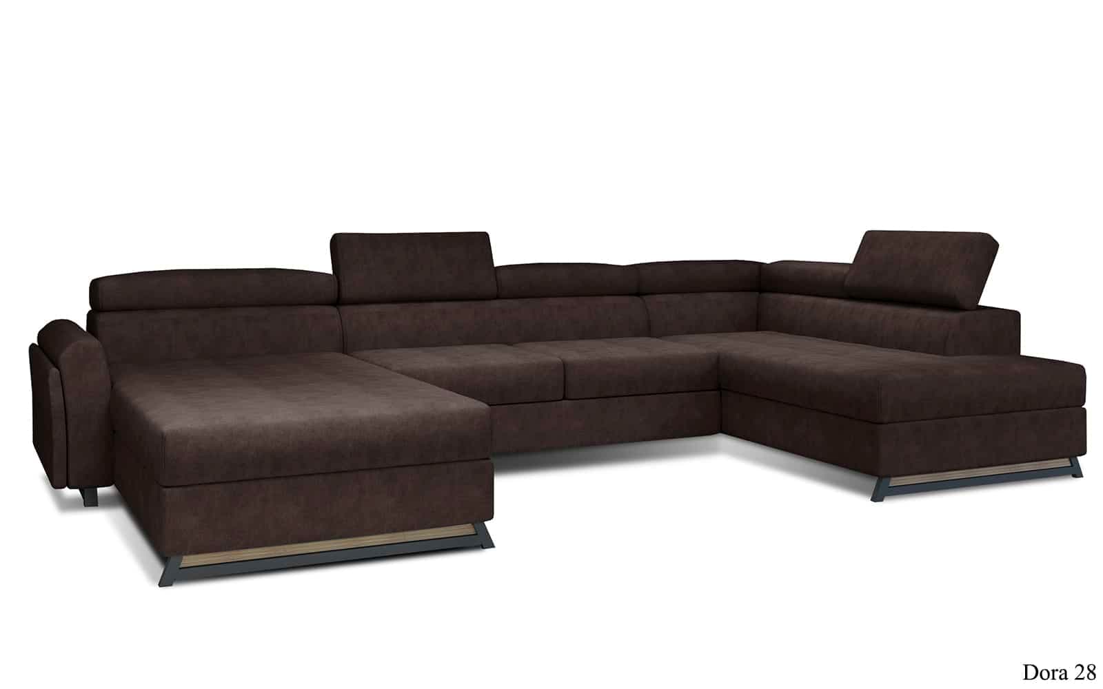 Colțar Formă U, Extensibil Joy, 370x190cm, Personalizabil din lemn masiv