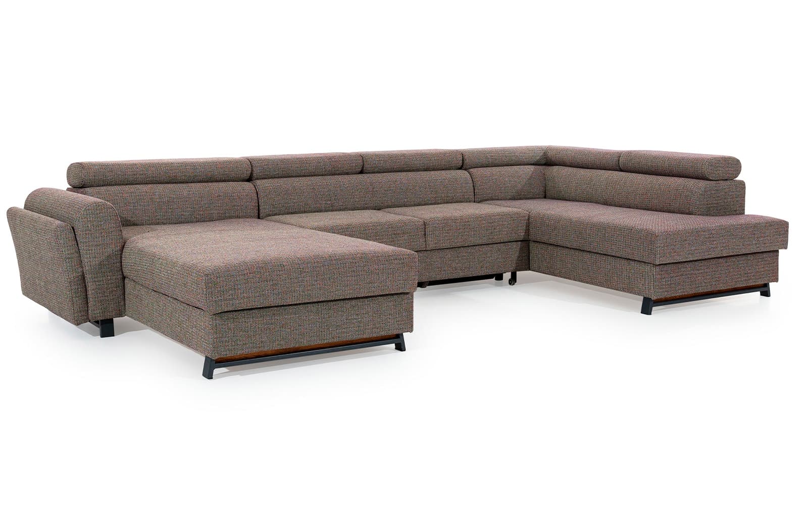 Colțar Formă U, Extensibil Joy, 370x190cm, Personalizabil din lemn masiv