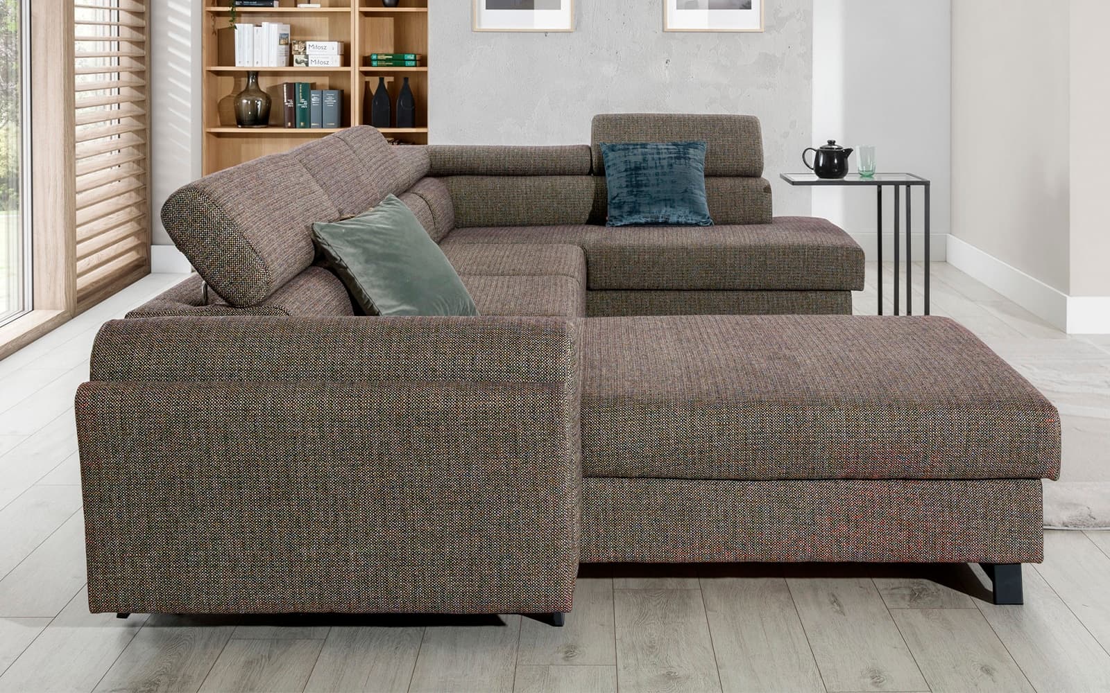Colțar Formă U, Extensibil Joy, 370x190cm, Personalizabil din lemn masiv