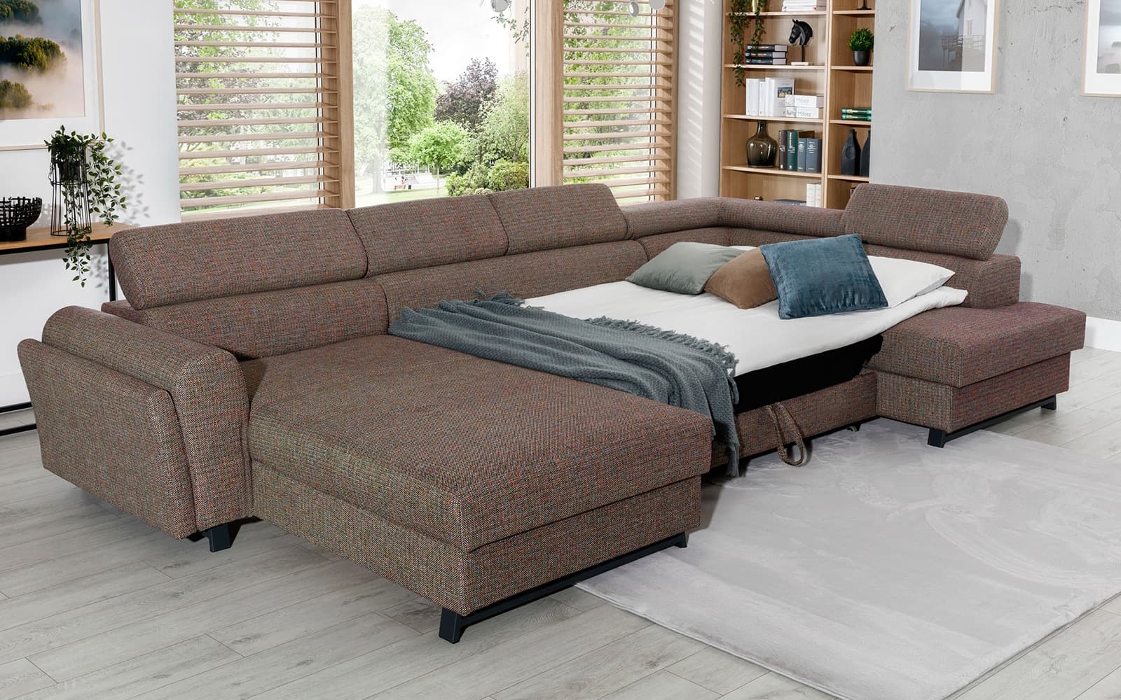 Colțar Formă U, Extensibil Joy, 370x190cm, Personalizabil