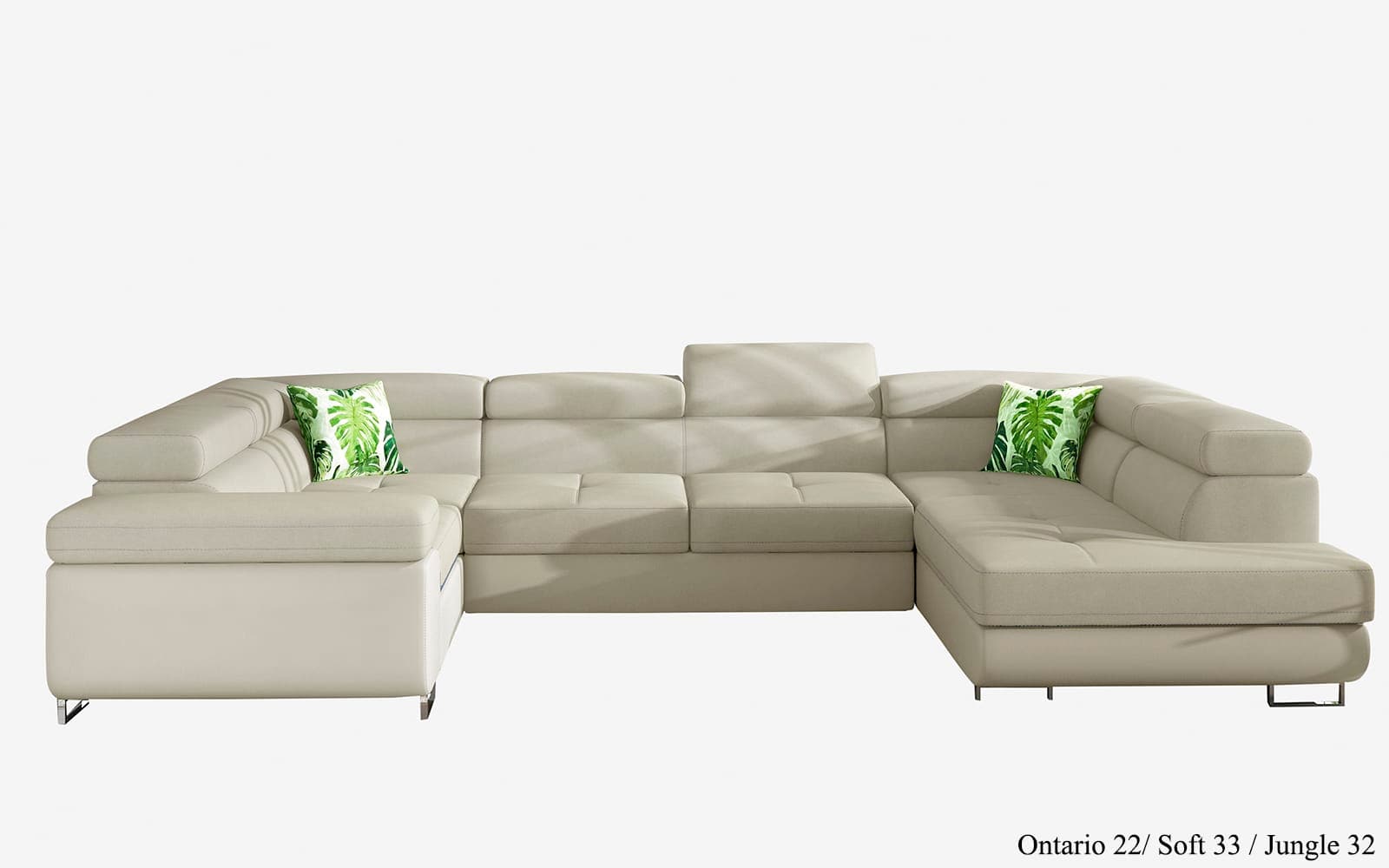 Colțar Formă U, Extensibil Lety, 340x202cm, Personalizabil din lemn masiv