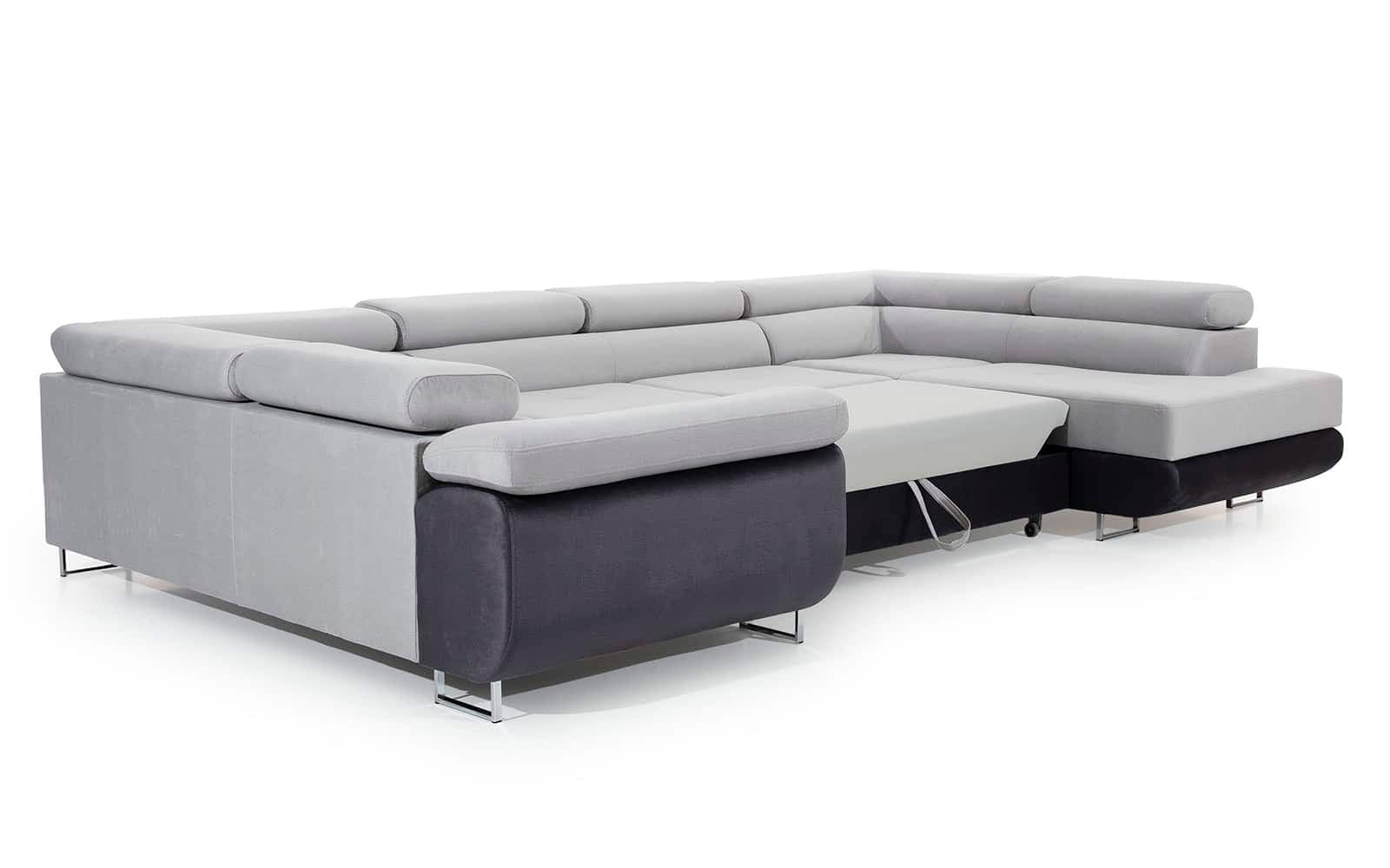 Colțar Formă U, Extensibil Lety, 340x202cm, Personalizabil din lemn masiv