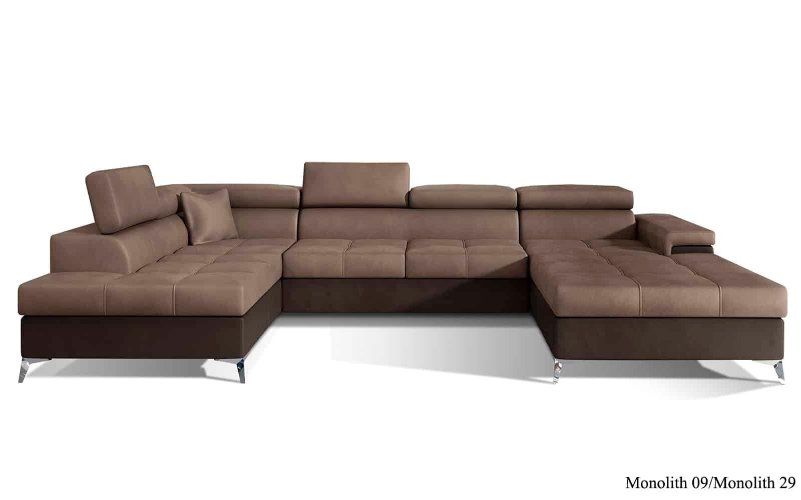 Colțar Formă U, Extensibil Linde, 345x202cm, Personalizabil din lemn masiv