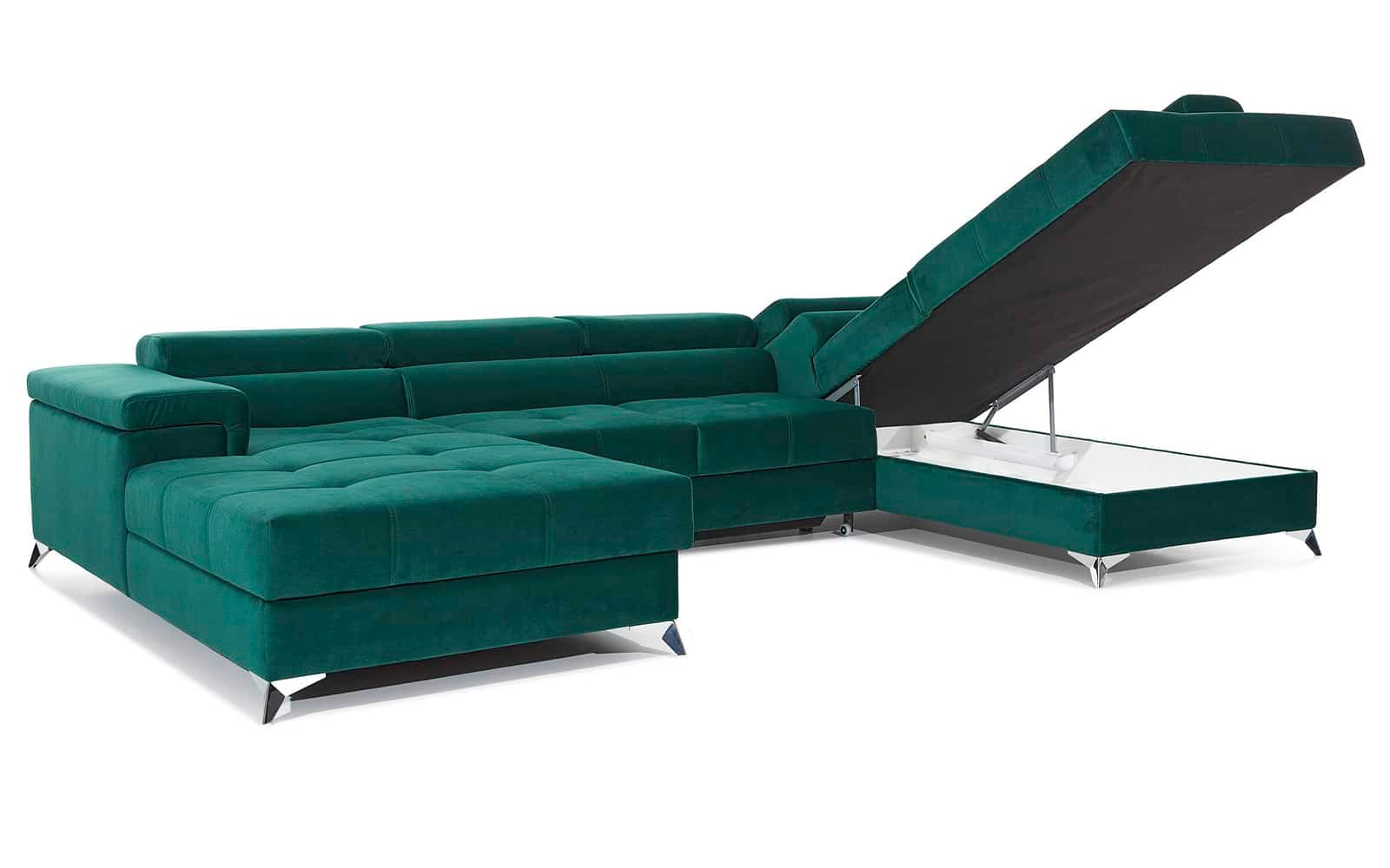 Colțar Formă U, Extensibil Linde, 345x202cm, Personalizabil din lemn masiv