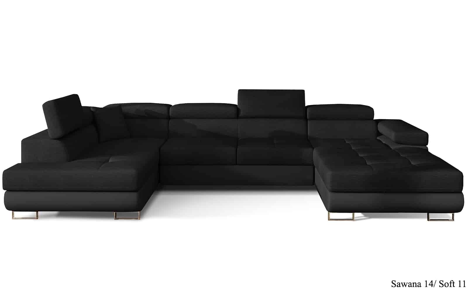 Colțar Formă U, Extensibil Roger, 345x202cm, Personalizabil din lemn masiv