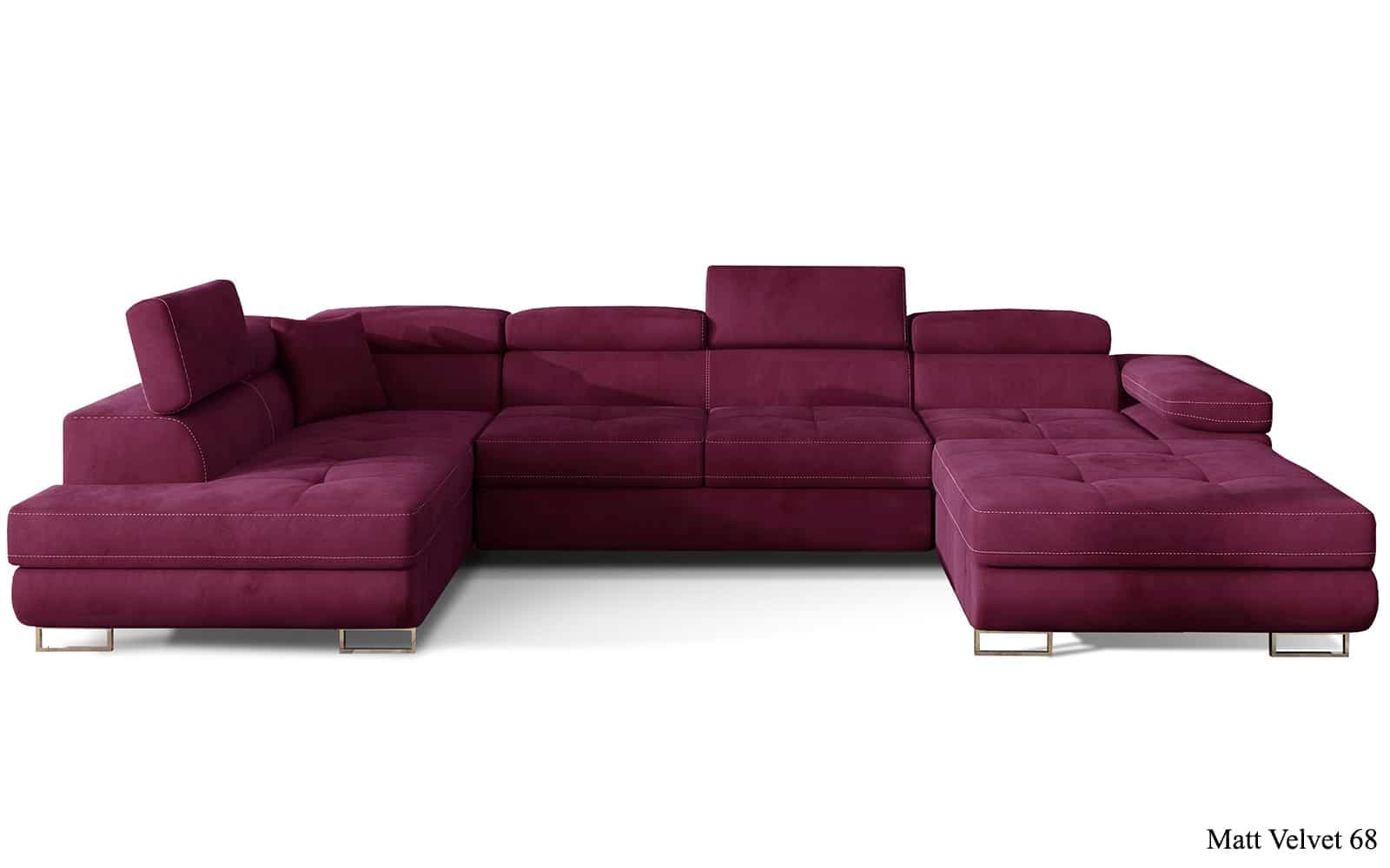 Colțar Formă U, Extensibil Roger, 345x202cm, Personalizabil din lemn masiv