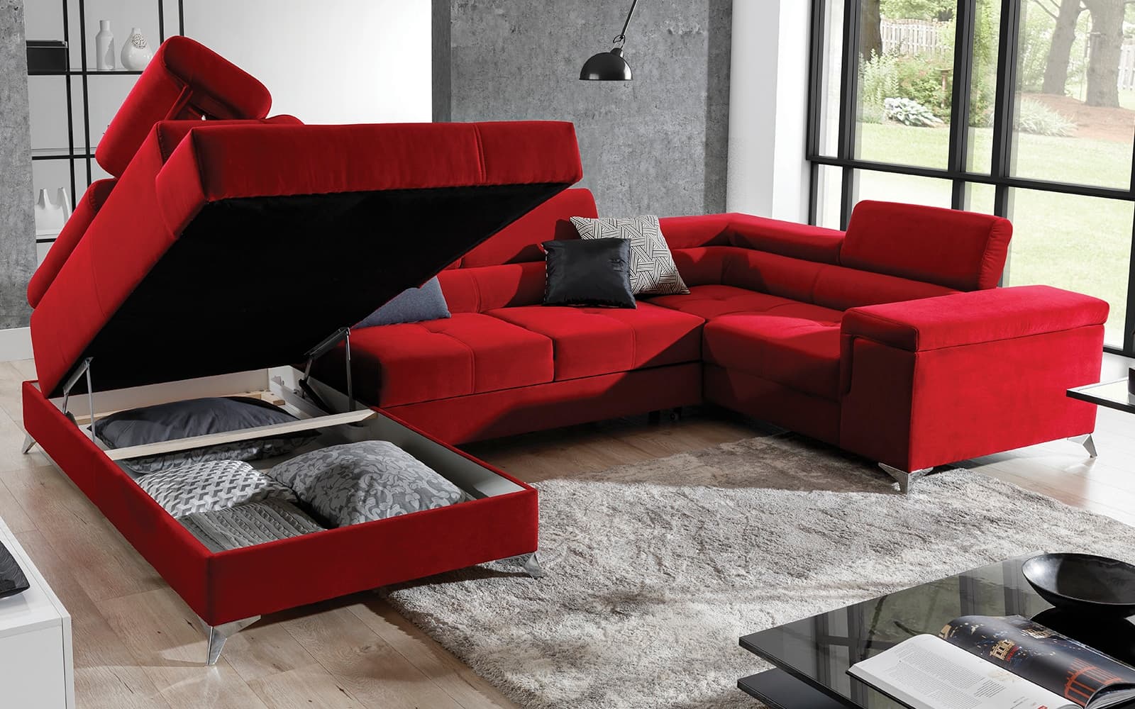 Colțar Formă U, Extensibil Tango, 350x202cm, Personalizabil