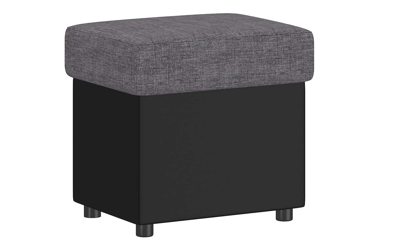 Taburet Gaultier 2, 35x45x40 cm, Negru/Gri