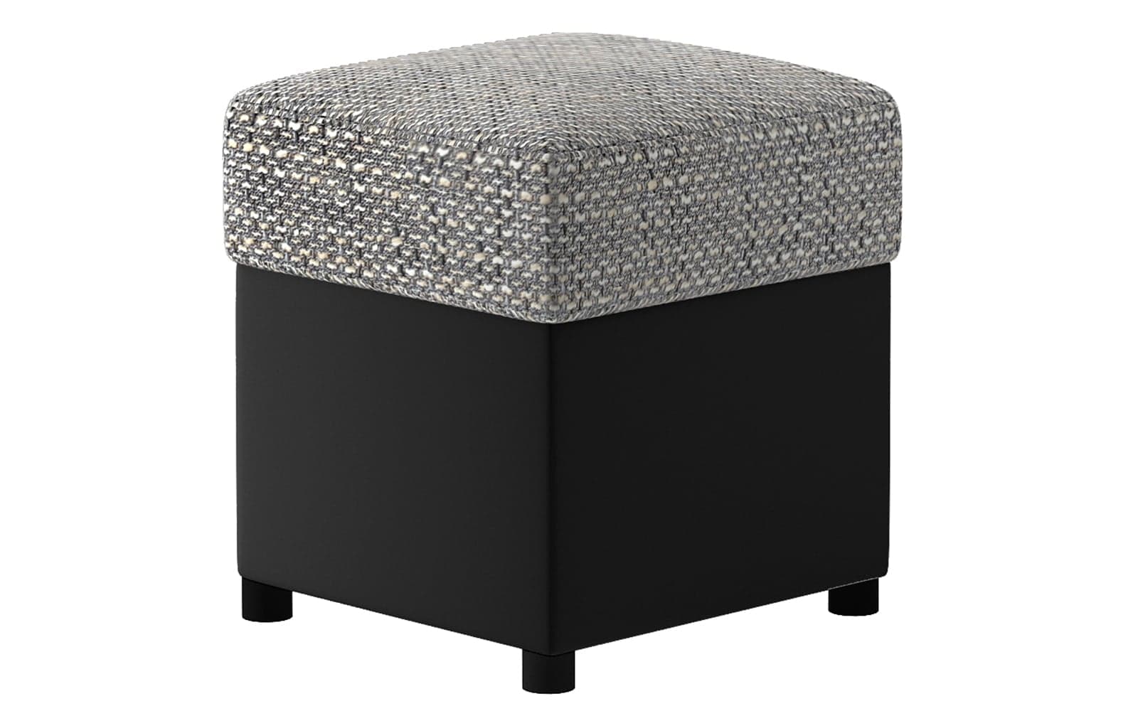 Taburet Gaultier 1, 35x35x35 cm, Negru/Maro
