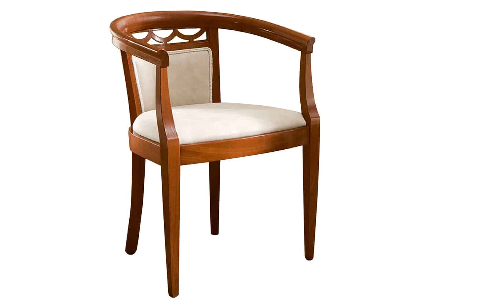 Scaun Bologna, Lemn Masiv, Nuc-Crem, 55 x 52 x 74 cm