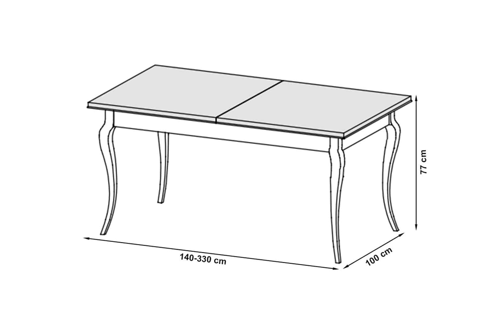 Masă Dining Leona, Extensibilă, 160/240cm