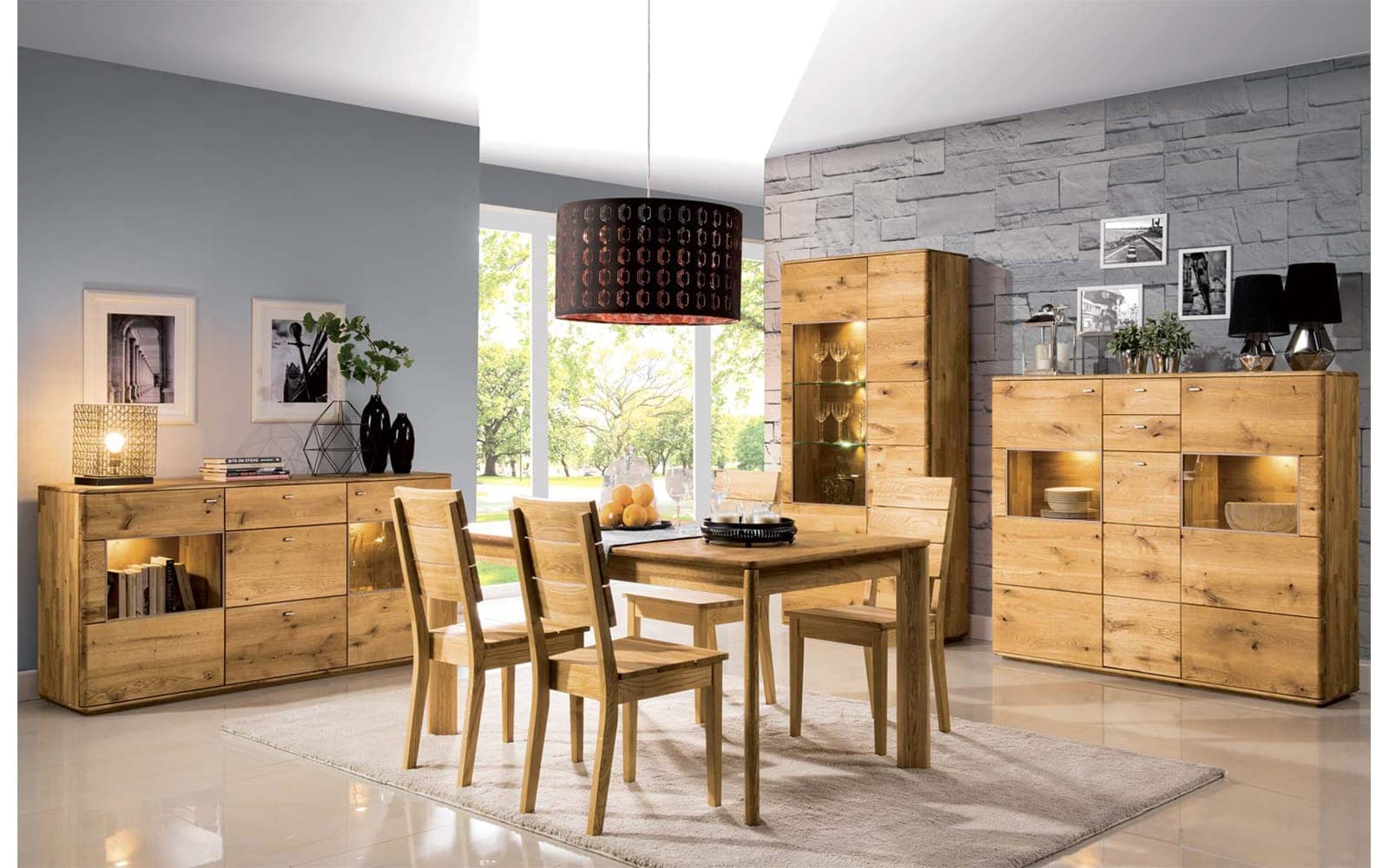 Masa extensibila Siena, 77x160/240x90 cm din lemn masiv
